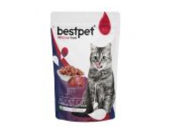 Bestpet Adult Jelly Pouch Biftekli 85 gr Biftek Kedi Maması