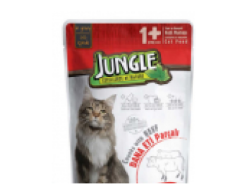 Jungle Pouch Biftekli Soslu Yaş 100 gr Kedi Maması